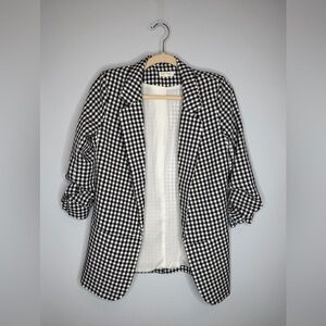 Bohme black and white checked blazer XS women’s